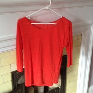 Reduced! J crew cotton boatneck tee in cerise