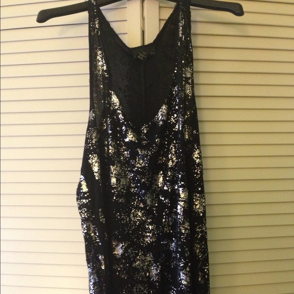 Black and silver top