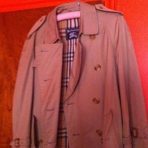 Mens vintage authentic Burberry full length trench