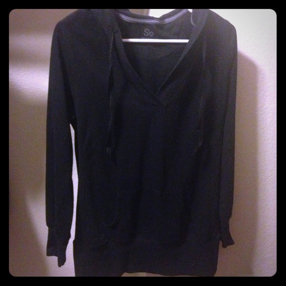 HOLD SO black hooded sweat shirt