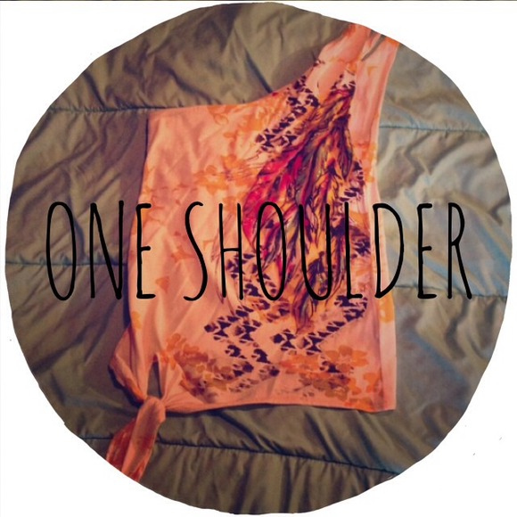 One Shoulder Feather Shirt