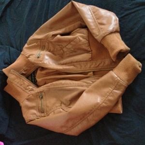 Tan pleather jacket