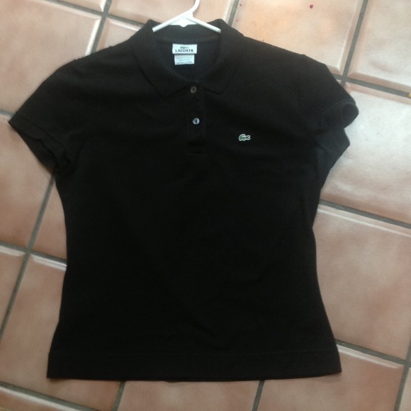 Lacoste women's black polo size 44/US 12