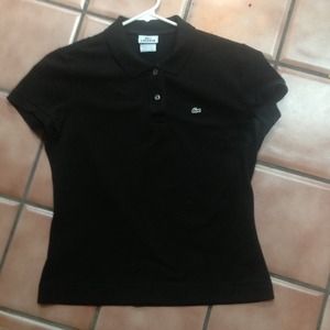 Lacoste women's black polo size 44/US 12