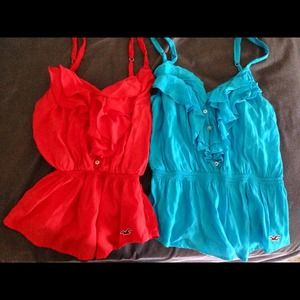 Hollister tank tops. Red sold. Blue left for grabs