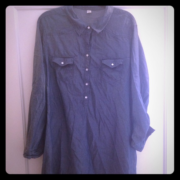 ** SOLD ** Denim Like Shirt Dress