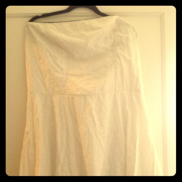 ** Sold ** White Eyelet Halter Dress