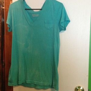 Blue v-neck tee