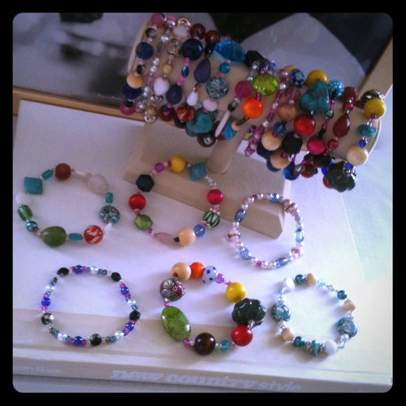 Miss Moneypenny Designs Jewelry - Beautiful Candy Colored Beaded Bracelets $10/$9/$8