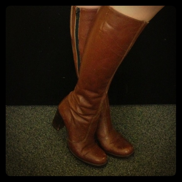 Vintage brown Leather boots 6.5