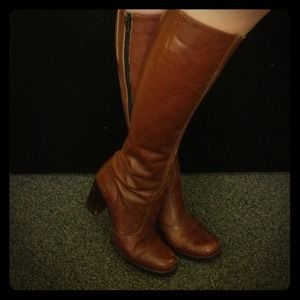 Vintage brown Leather boots 6.5
