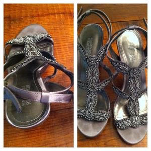 Kenneth Cole jeweled heels