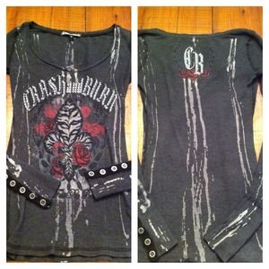 Crash and burn bling top