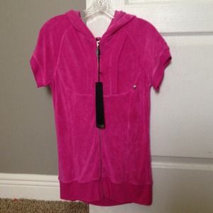 NWT Faith Connexion short sleeve zip up hoodie