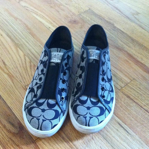 SOLD! TO JESSICA Black Coach Tennis Shoes