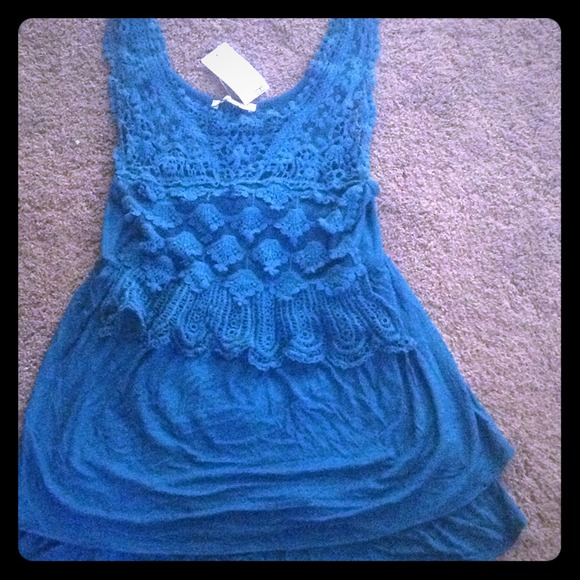 Blue fashion top