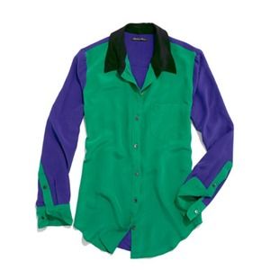 🎉HP🎉 Madewell 'Colorblock Silk Boyshirt'