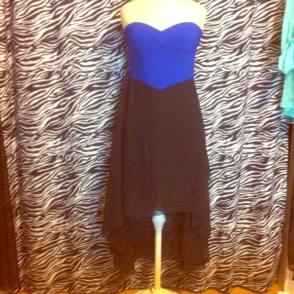 Strapless high low dress