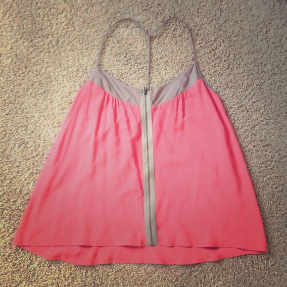 Salmon flowy top