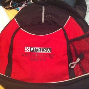 Red and Black Purina Backpack