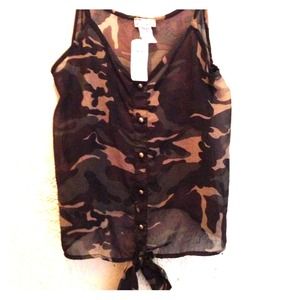 Army fatigue see through Camo Tank