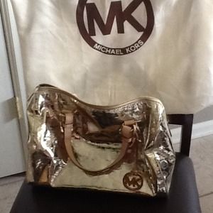 NWOT MK GOLD BAG