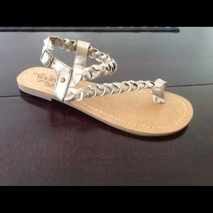 Sold~Flat Bronze Sandals
