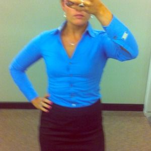 SOLD IN BUNDLE. Express Baby blue button up