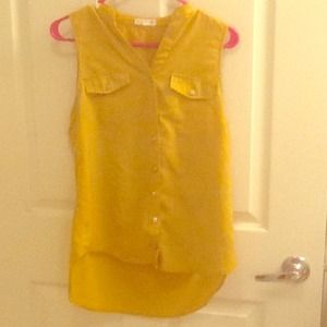 Mustard Color , Highlow Shirt