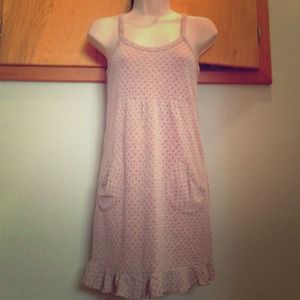 Pink polka dot tank mini dress