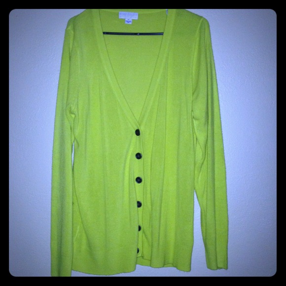 🚫On hold. Neon yellow cardigan.