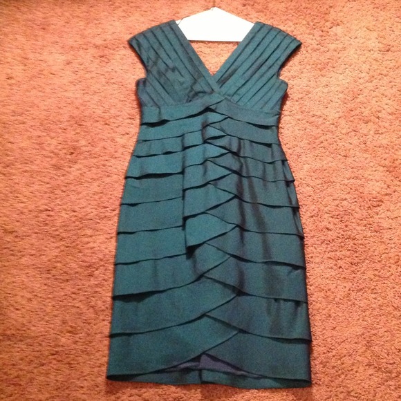 Adrianna Papell teal dress