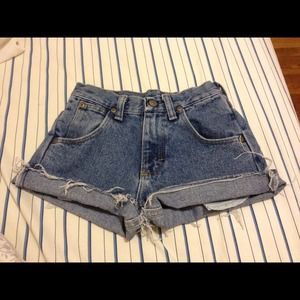 High waisted denim shorts wrangler ,