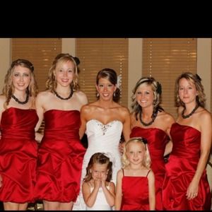 Size 4 apple red dress from David's bridal $80