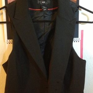 H&M black dress vest
