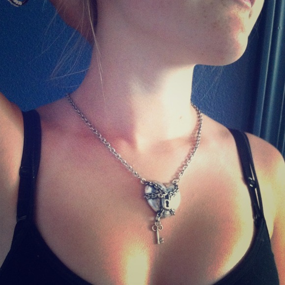 Locked heart necklace