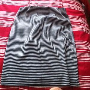 Target gray striped pencil skirt