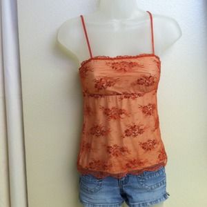 New York & Co Red Orange Top XS