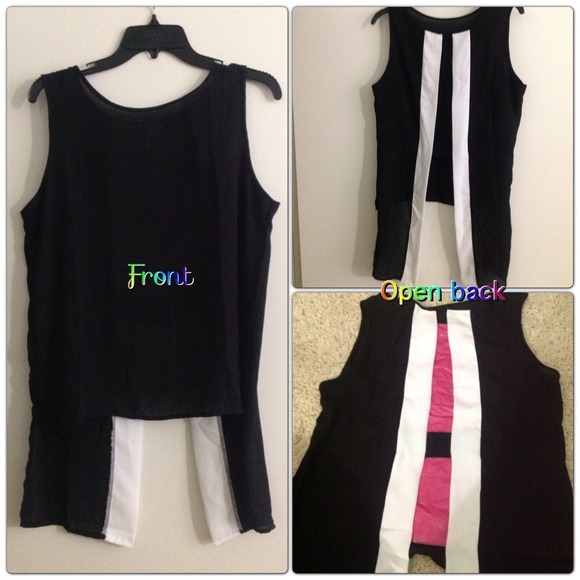 SOLD! Price cut! Sexy black&white top