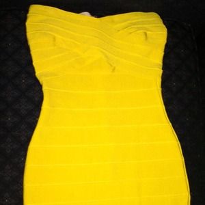 Bright Yellow BodyCon Dress