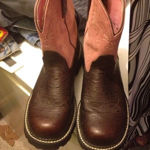 Brown & Pink cowgirl boots