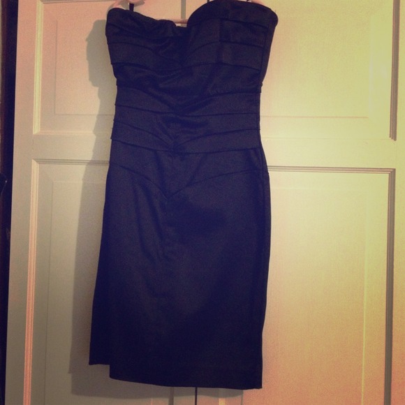 Xxs Bebe black strapless cocktail dress