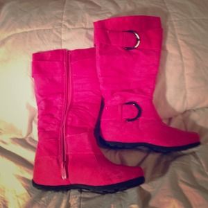 Sold to @channy2323   Hot Pink SUEDE Boots