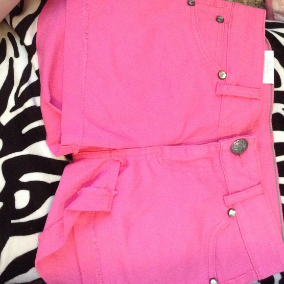 Pink High Waisted Shorts - Picture 2 of 3
