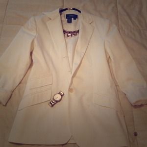 White Ralph Lauren Boyfriend Blazer