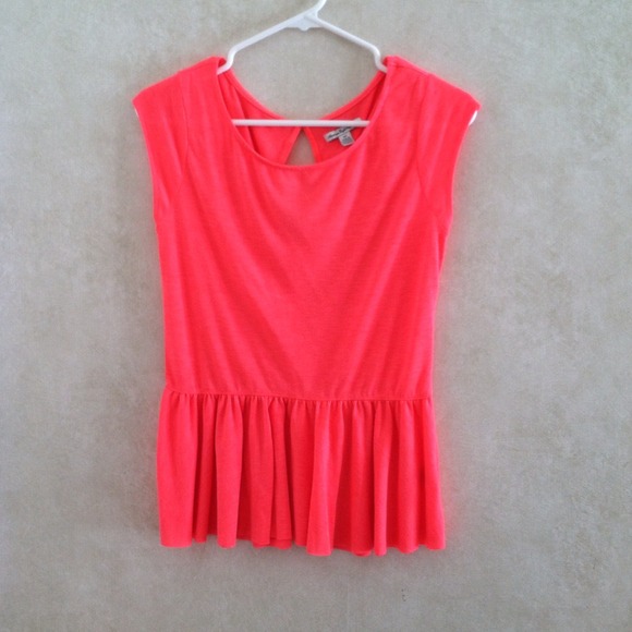 Hot Pink American Eagle Peplum Top