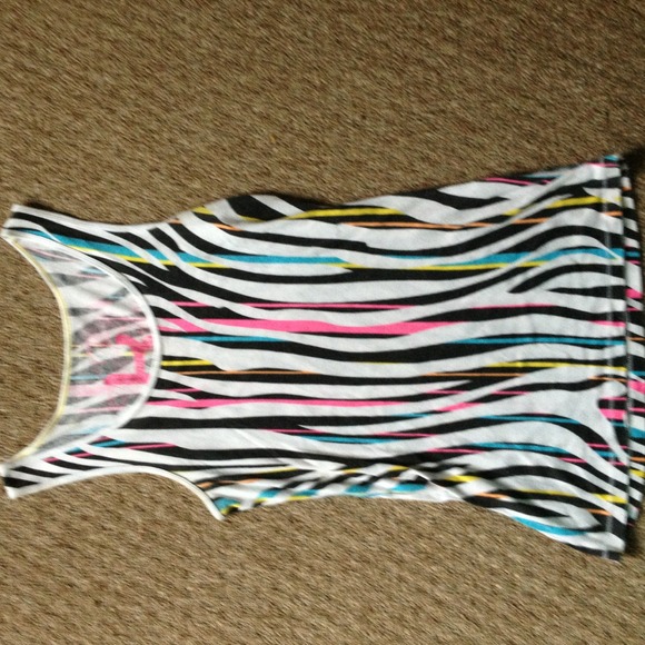 SOLDBright colored zebra tank top