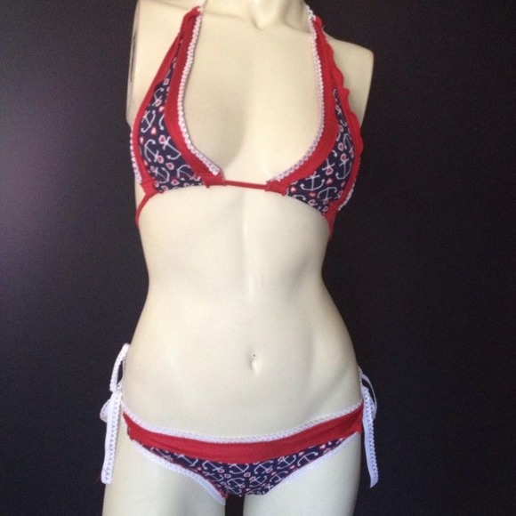 Red blue and white bikini Small.  NWT