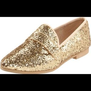 Steve Madden Gold Sparkle Loafers