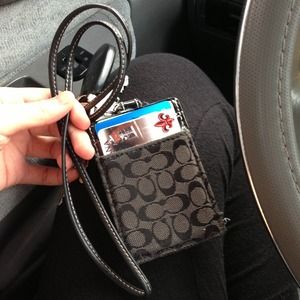 Black coach ID lanyard